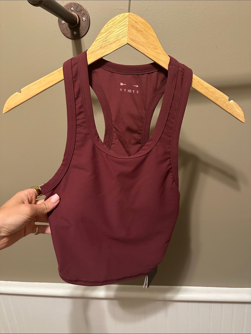 The Upside Burgundy Racerback Sports Bra Crop